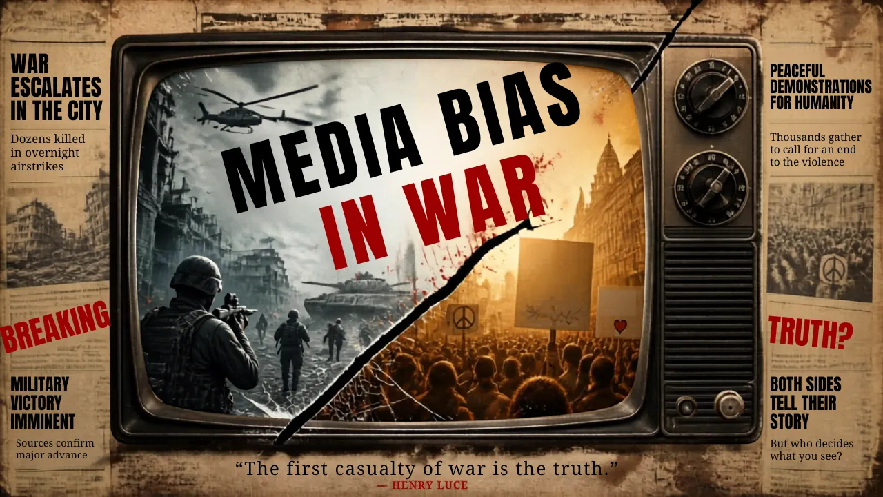 How Media Bias Fuels Polarisation of Wars